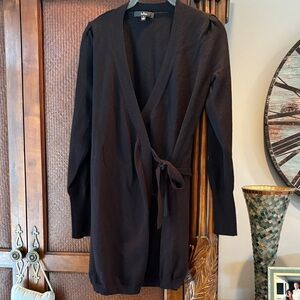 Lulus Black wrap sweater dress. Black. Size s